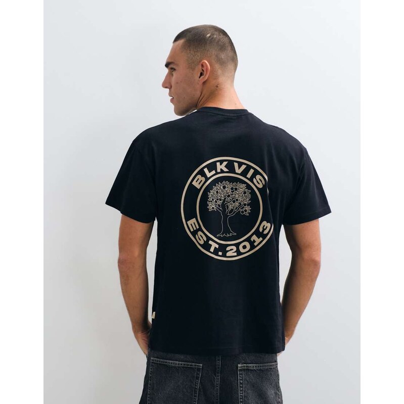 BLKVIS source back graphic t-shirt in black