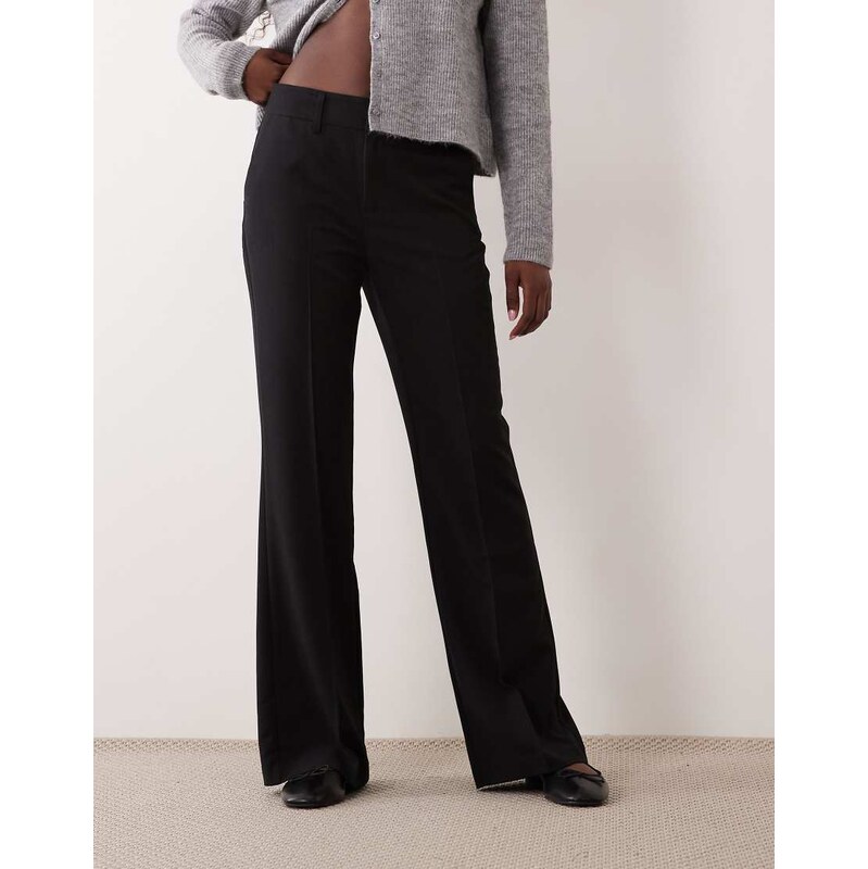 Gina Tricot relaxed bootcut trousers in black