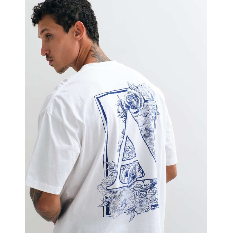 AllSaints Anthos short sleeve graphic logo t-shirt with back