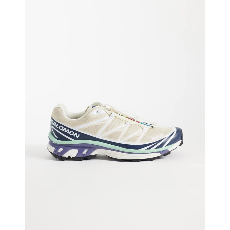 Salomon XT-6 trainers in tapioca and spellbound-Neutral