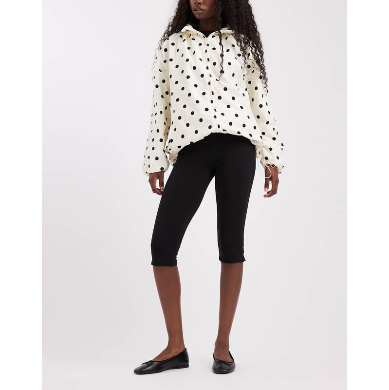 Pieces jersey capri trousers in black