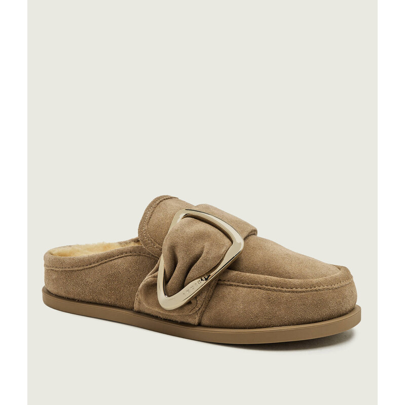 INUIKII Ohřívá pantofle typu mules Soft | semiš
