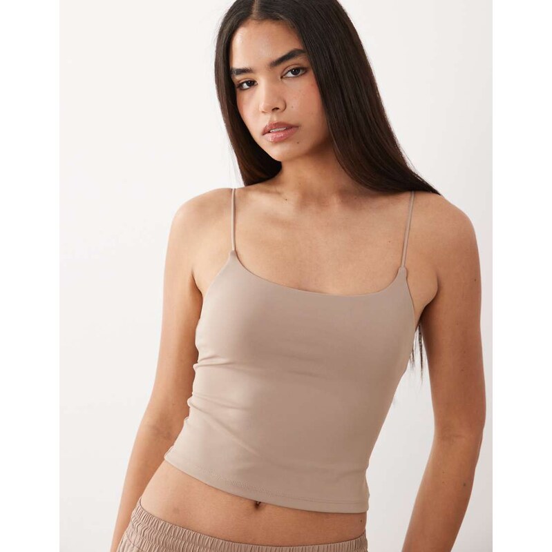 Cotton On active ultra move thin strap cami in latte-Brown