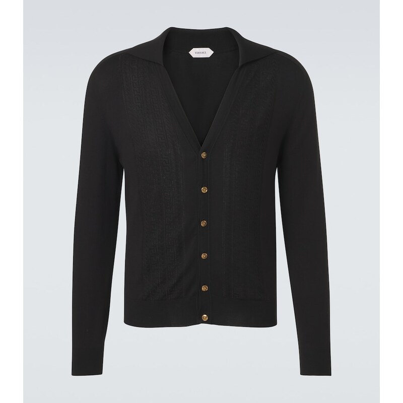 Versace Greca silk and cotton cardigan
