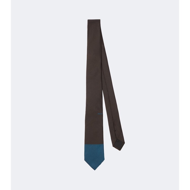 Prada Logo silk tie
