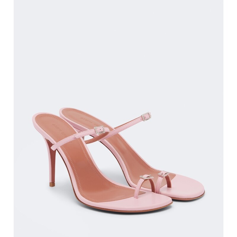 Amina Muaddi Adut embellished leather sandals