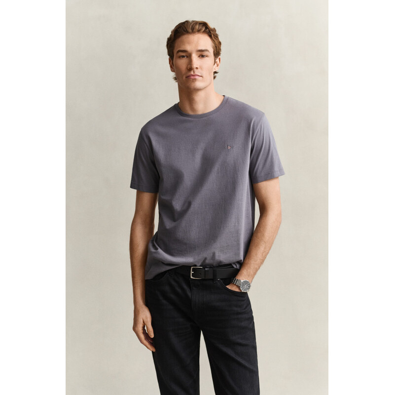 TRIČKO GANT REG SHIELD SS T-SHIRT MID GREY