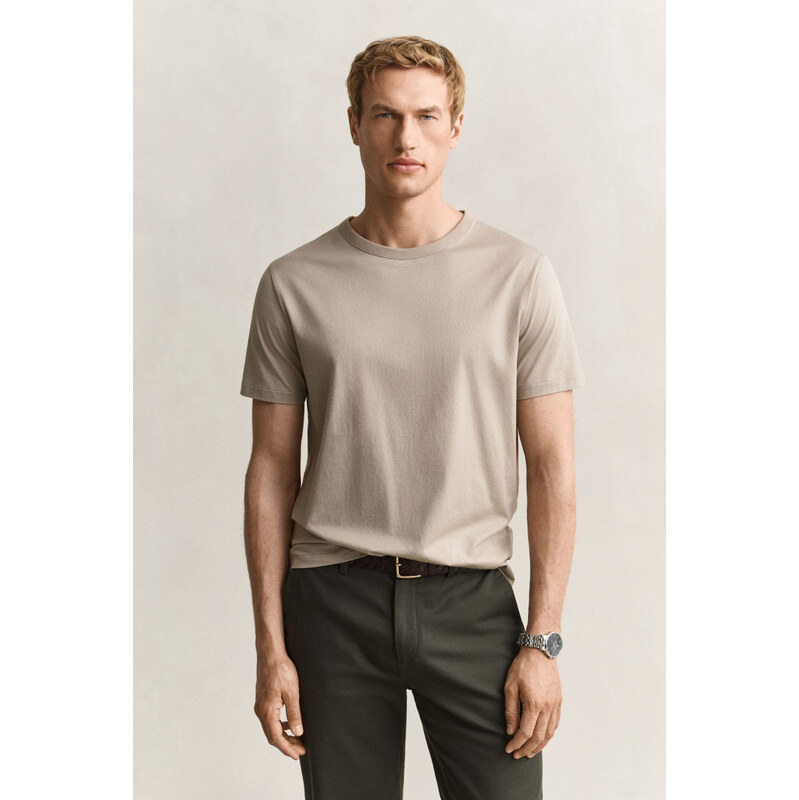 TRIČKO GANT PIMA T-SHIRT MIST TAUPE