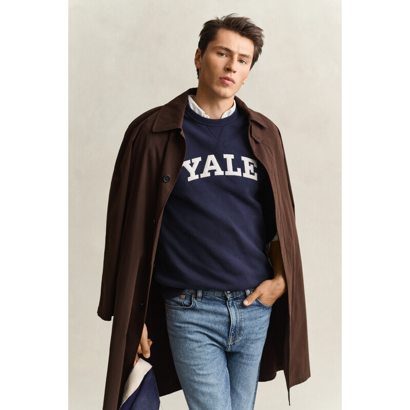 MIKINA GANT GRAPHIC WASHED C-NECK MARINE