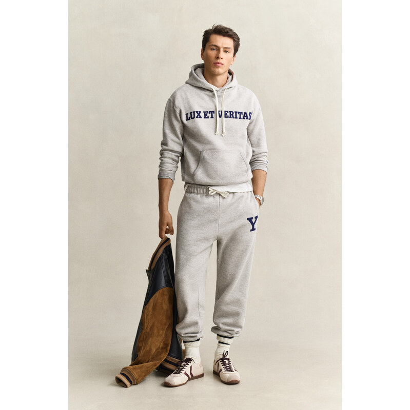 TEPLÁKY GANT GRAPHIC SWEATPANTS GREY MELANGE