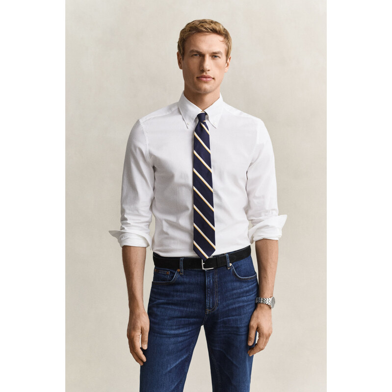 KOŠILE GANT SLIM TAILORED TEXTURE SHIRT WHITE