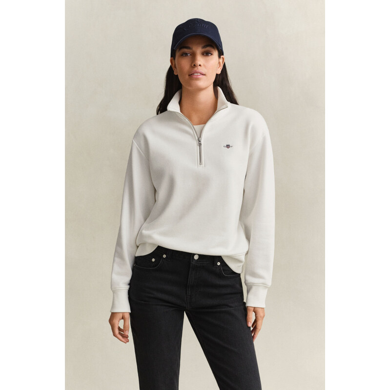 MIKINA GANT SHIELD HALF-ZIP EGGSHELL