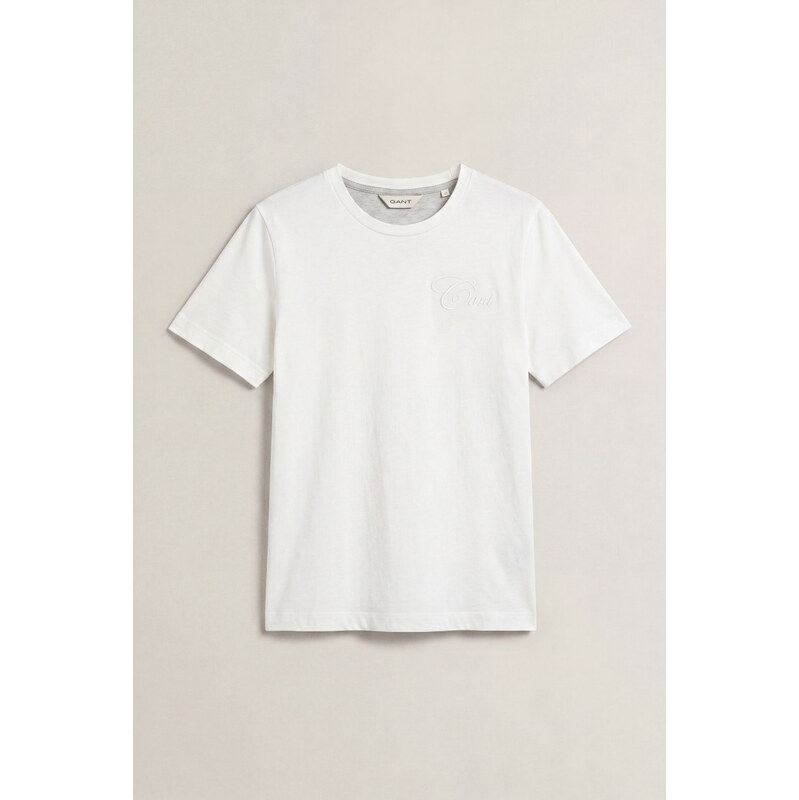 TRIČKO GANT REG TONAL GRAPHIC SS T-SHIRT WHITE