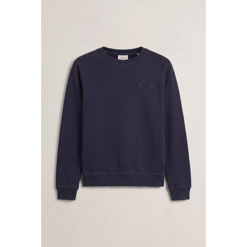MIKINA GANT TONAL GRAPHIC RAGLAN C-NECK SWEAT EVENING BLUE