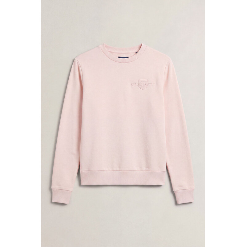 MIKINA GANT REG TONAL SHIELD C-NECK SWEAT REFINED PINK