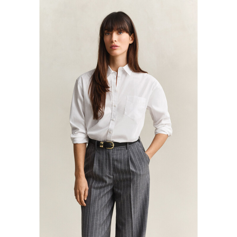 KOŠILE GANT REL CLASSIC POPLIN SHIRT WHITE