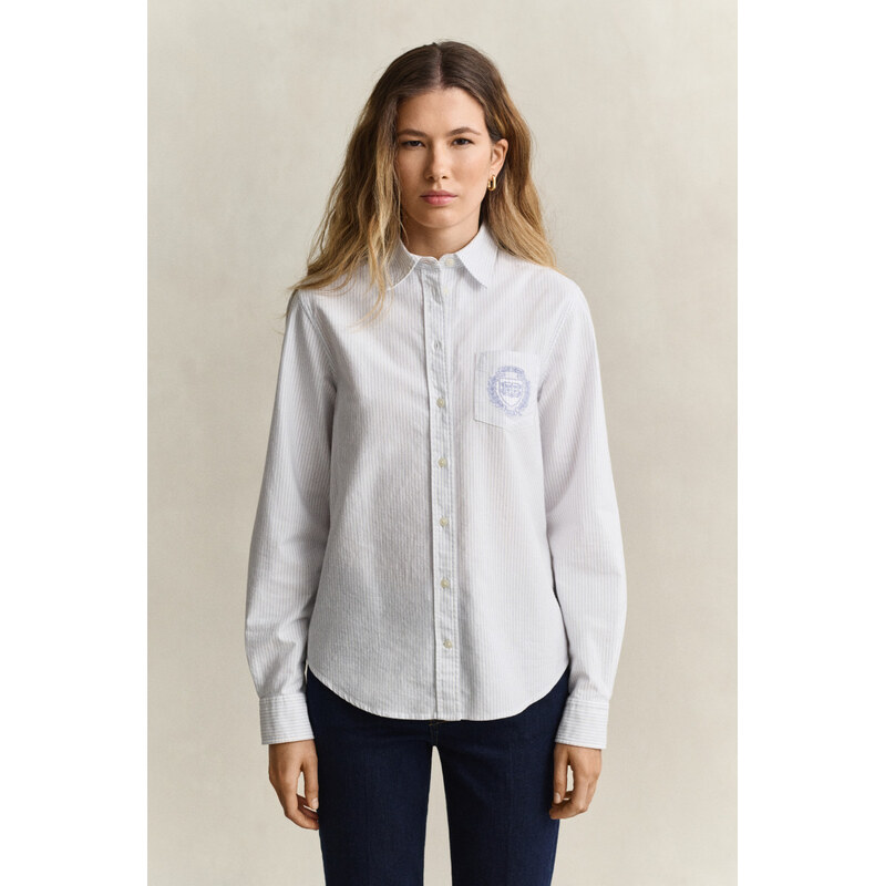 KOŠILE GANT REG STRIPED HERITAGE OXFORD SHIRT MISTY LAVENDER
