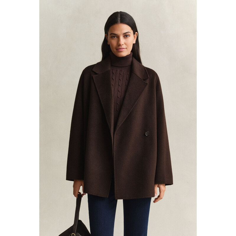 BUNDA GANT HANDSTITCHED BELTED JACKET DEEP BROWN