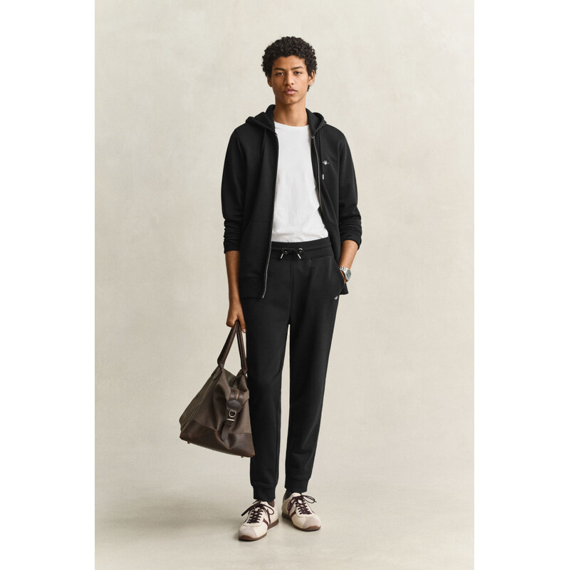TEPLÁKY GANT REG SHIELD SWEATPANTS BLACK