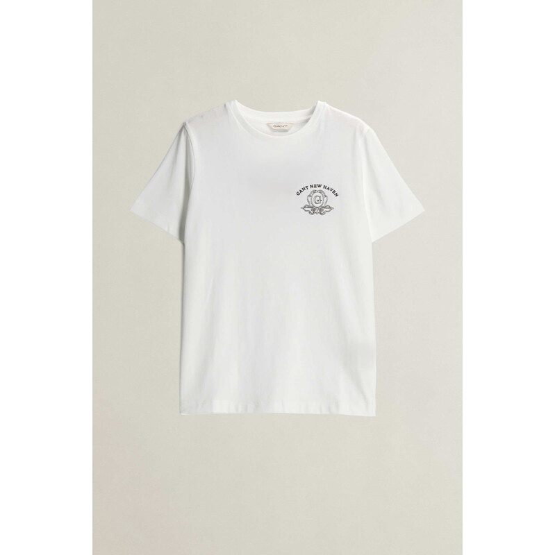 TRIČKO GANT GRAPHIC SS T-SHIRT WHITE