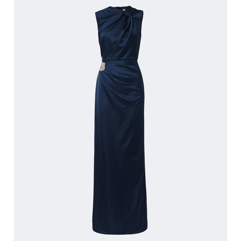Erdem Embellished satin gown