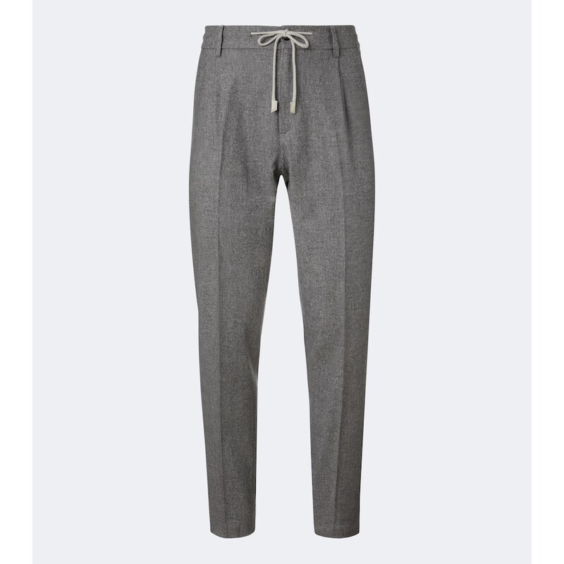 Eleventy Wool, cotton, and cashmere straight pants