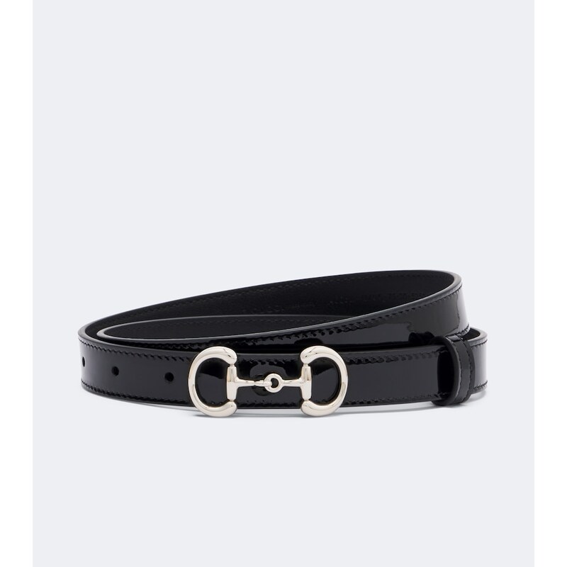 Gucci Horsebit patent leather belt