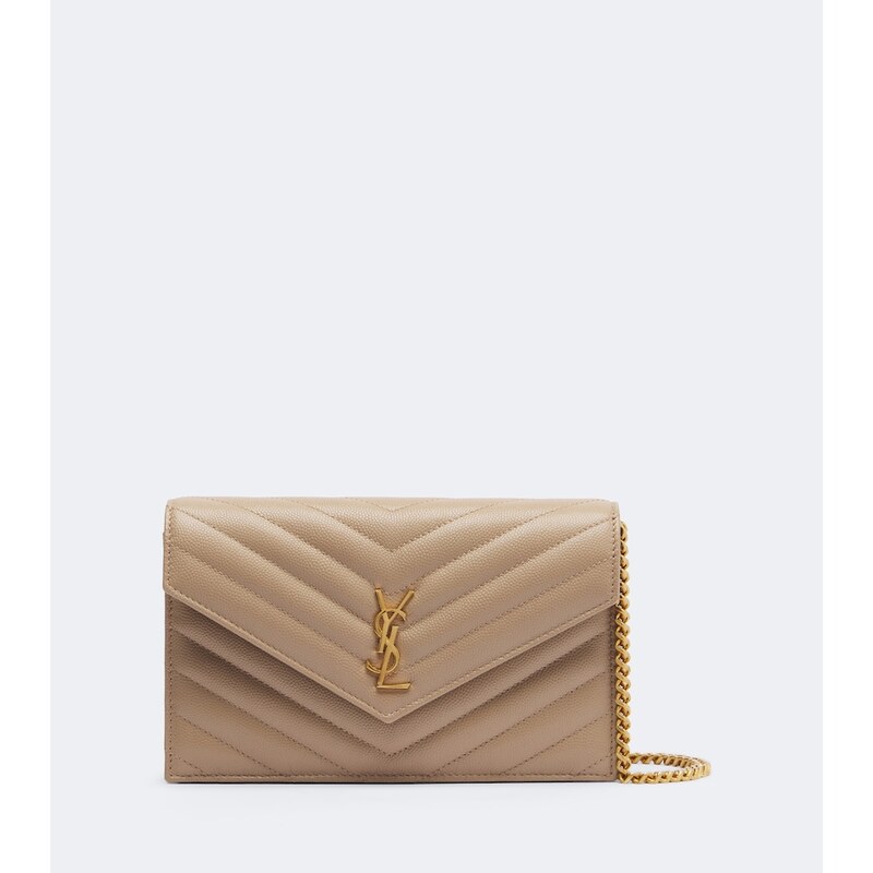 Saint Laurent Cassandre Envelope leather wallet on chain