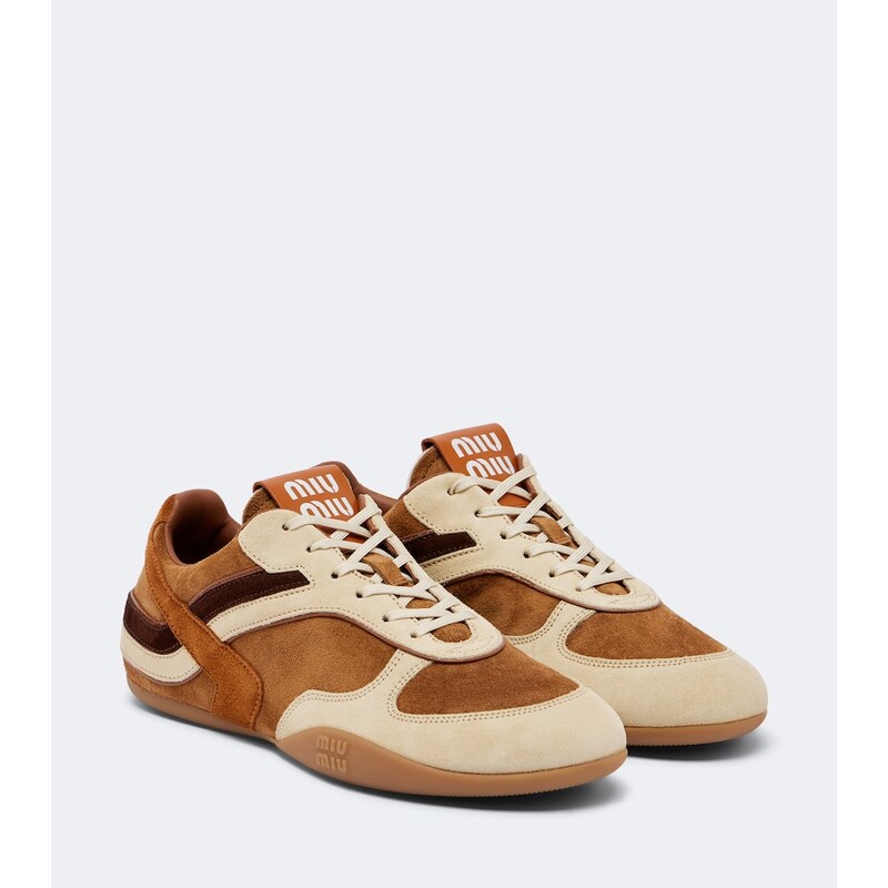 Miu Miu Gymnasium paneled suede sneakers