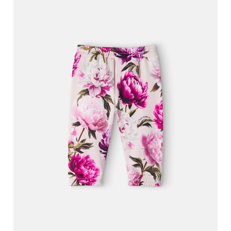 Dolce&Gabbana Kids Baby floral cotton jersey sweatpants