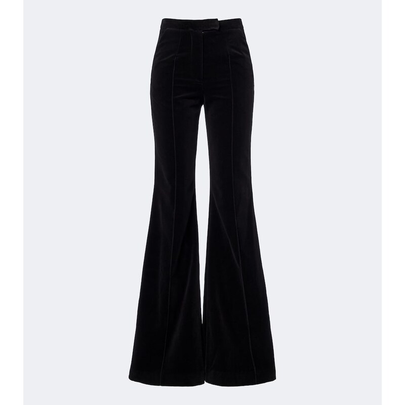 Costarellos Avice cotton velvet flared pants