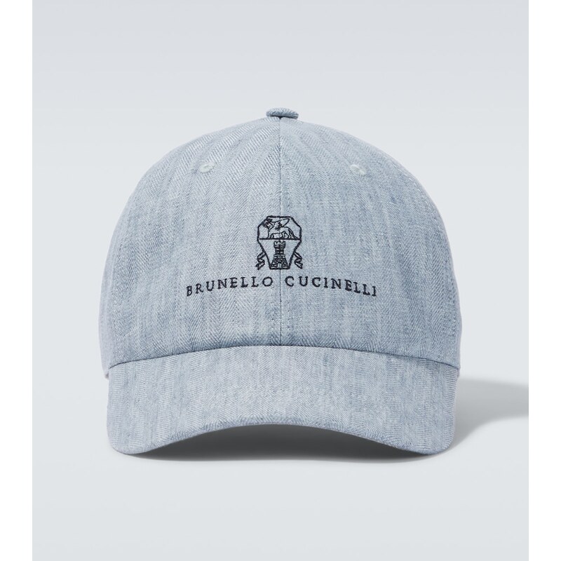 Brunello Cucinelli Logo linen baseball cap