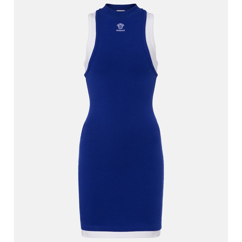 Versace Medusa cotton-blend minidress