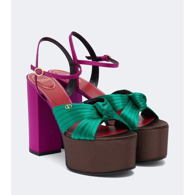 Valentino Garavani Crasher satin platform sandals