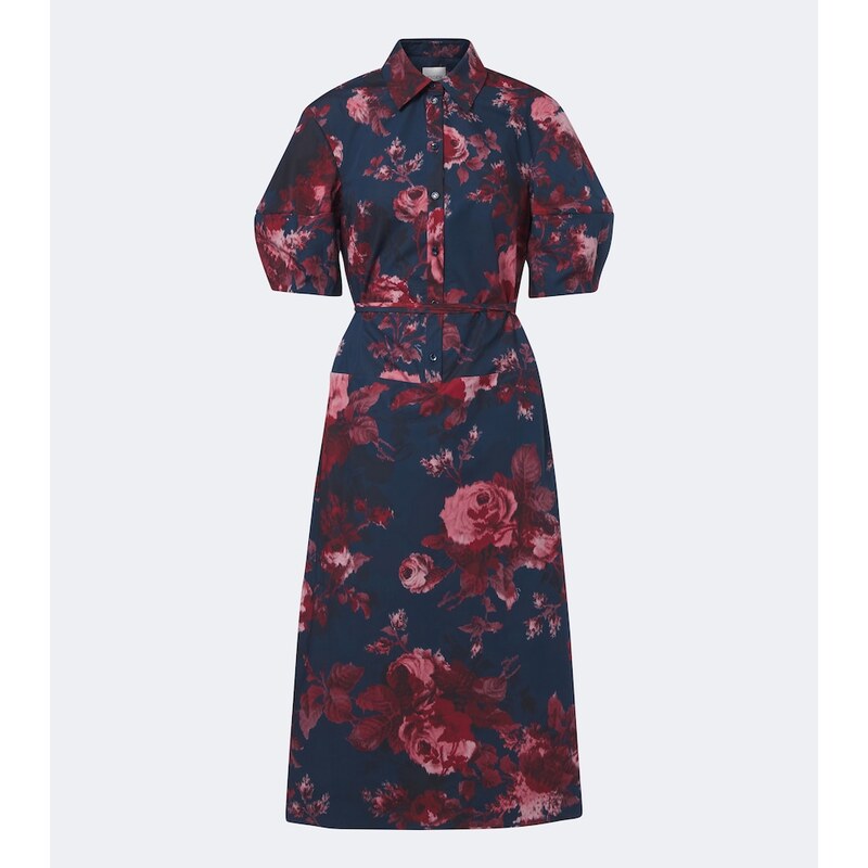 Erdem Floral cotton poplin shirt dress