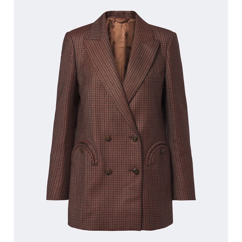Blazé Milano Everyday checked virgin wool blazer