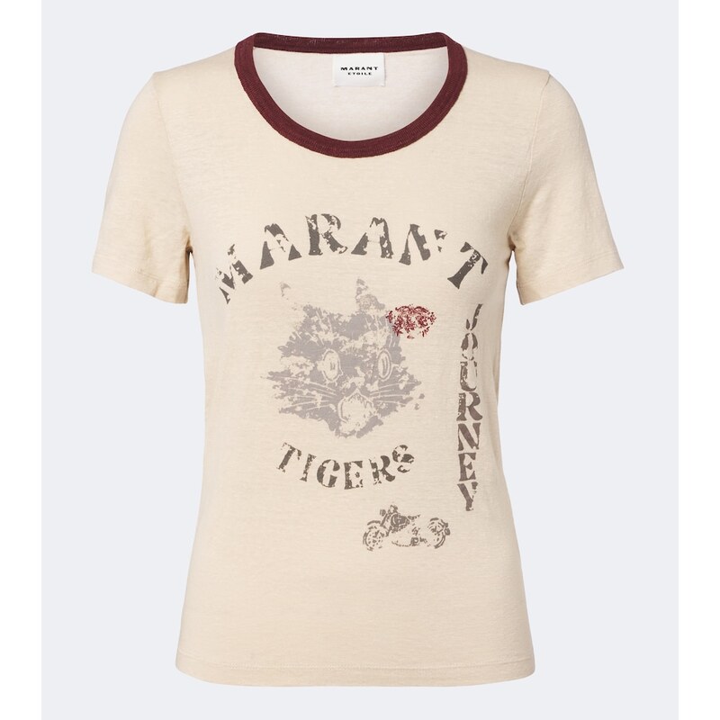 Marant Etoile Kiliann printed linen T-shirt