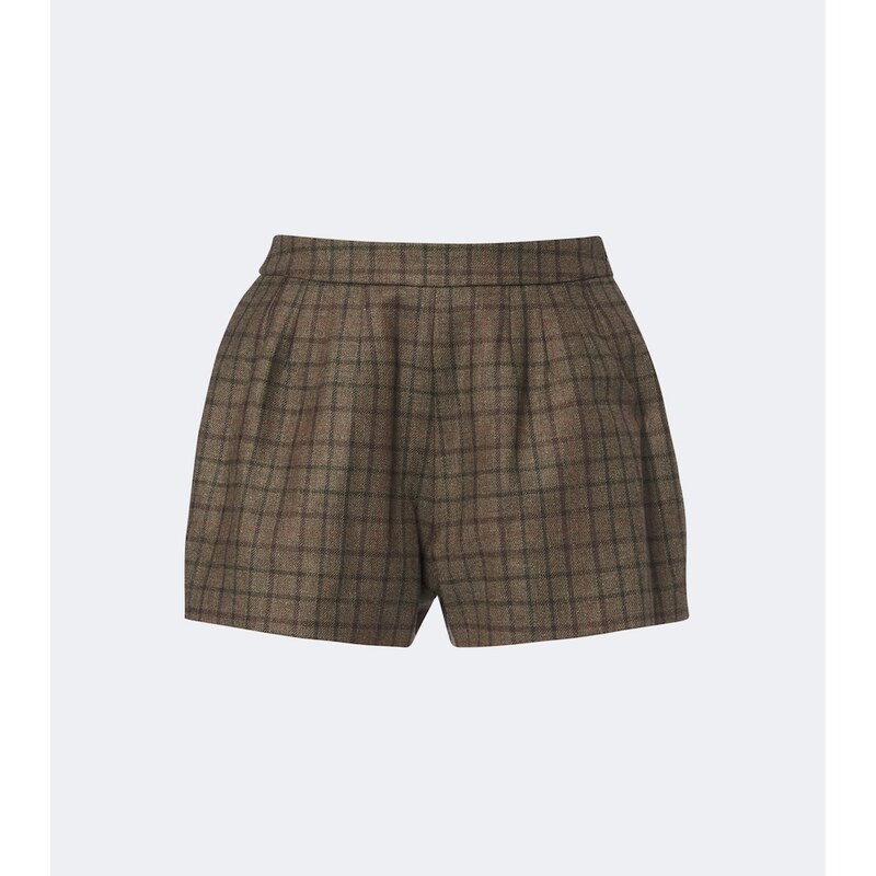 Blazé Milano Tinker checked wool and cashmere shorts