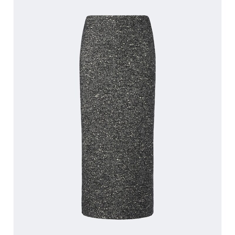 Valentino Chevron wool-blend bouclé pencil skirt