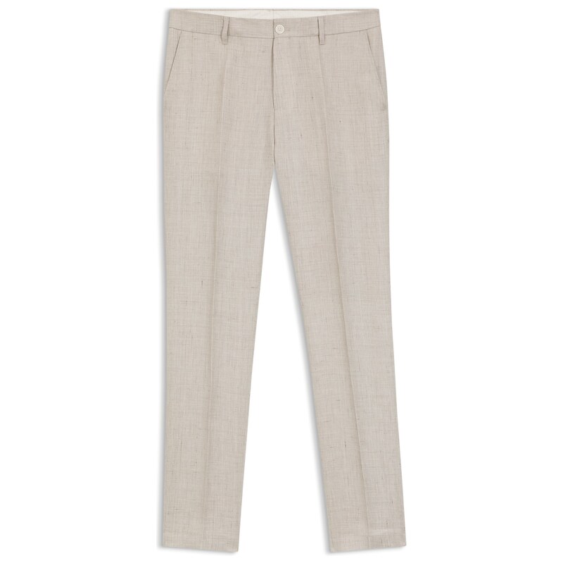 BOSS Slim-fit trousers in a linen blend