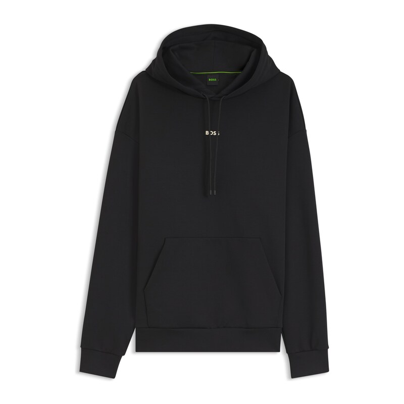 BOSS Cotton-blend hoodie with 3D logo