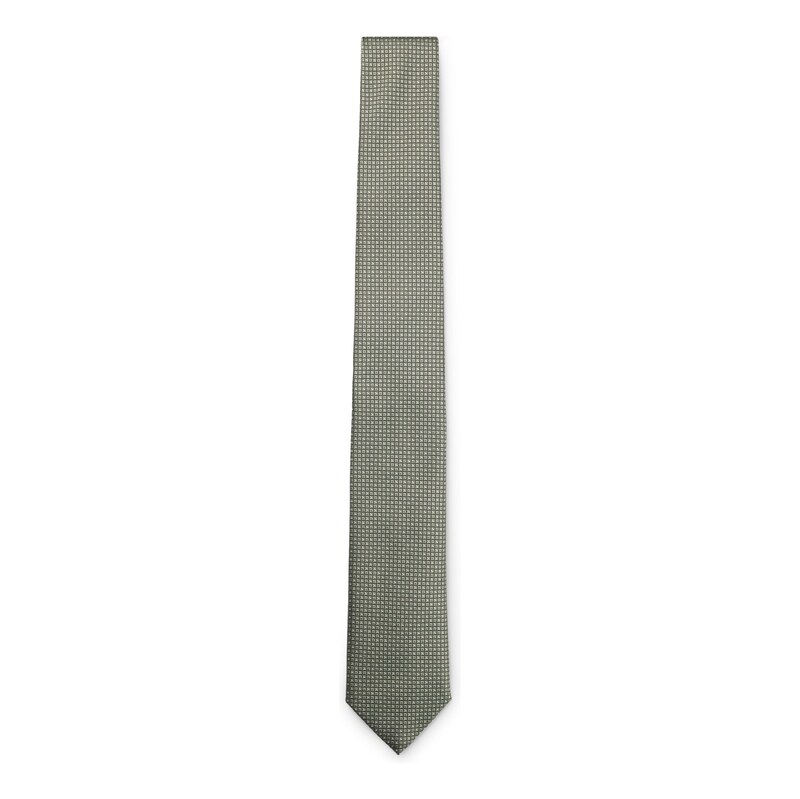 BOSS Silk-blend tie with jacquard pattern