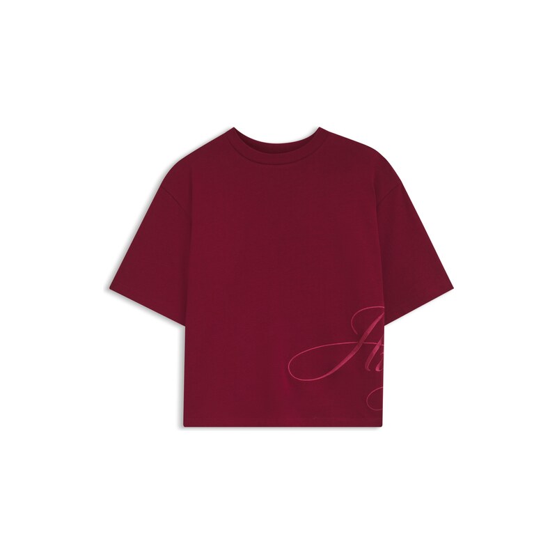 HUGO Cotton-jersey T-shirt with oversized logo embroidery