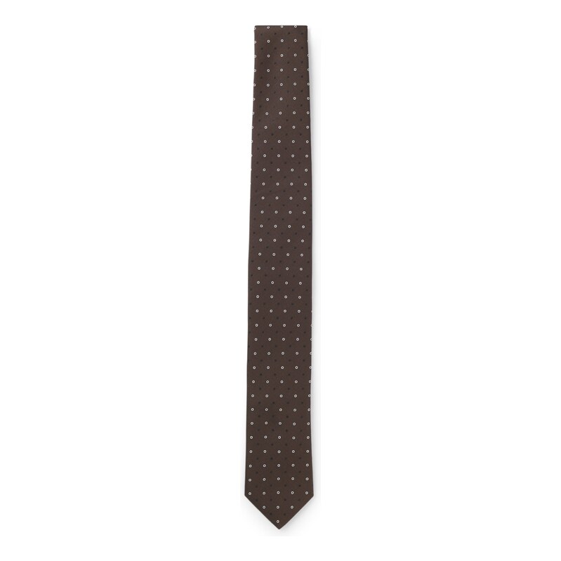 BOSS Silk-blend tie with jacquard-woven pattern