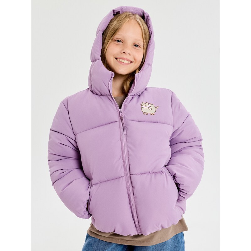 Sinsay - Prošívaná puffer bunda s kapucí Pusheen the Cat -