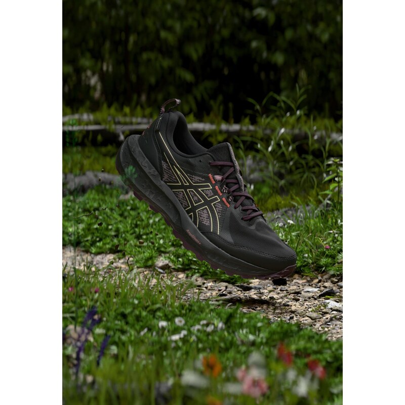 ASICS Běžecká obuv Soloma 8 šedobéžová / svítivě zelená / černá