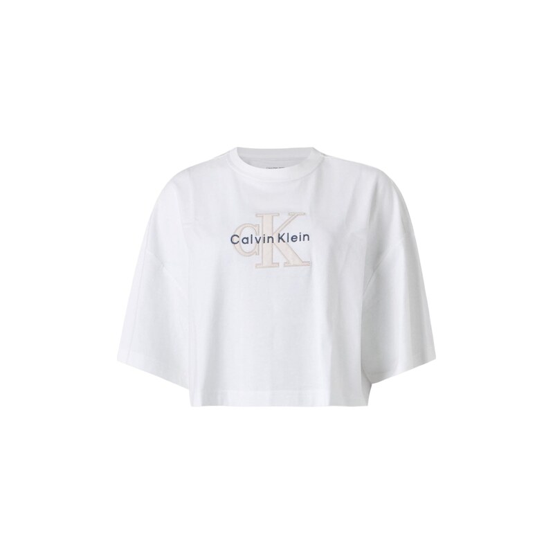 Calvin Klein Jeans Tričko královská modrá / bílá / offwhite