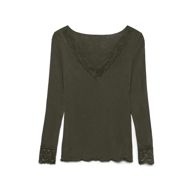VERO MODA Tričko VMSkye tmavě zelená
