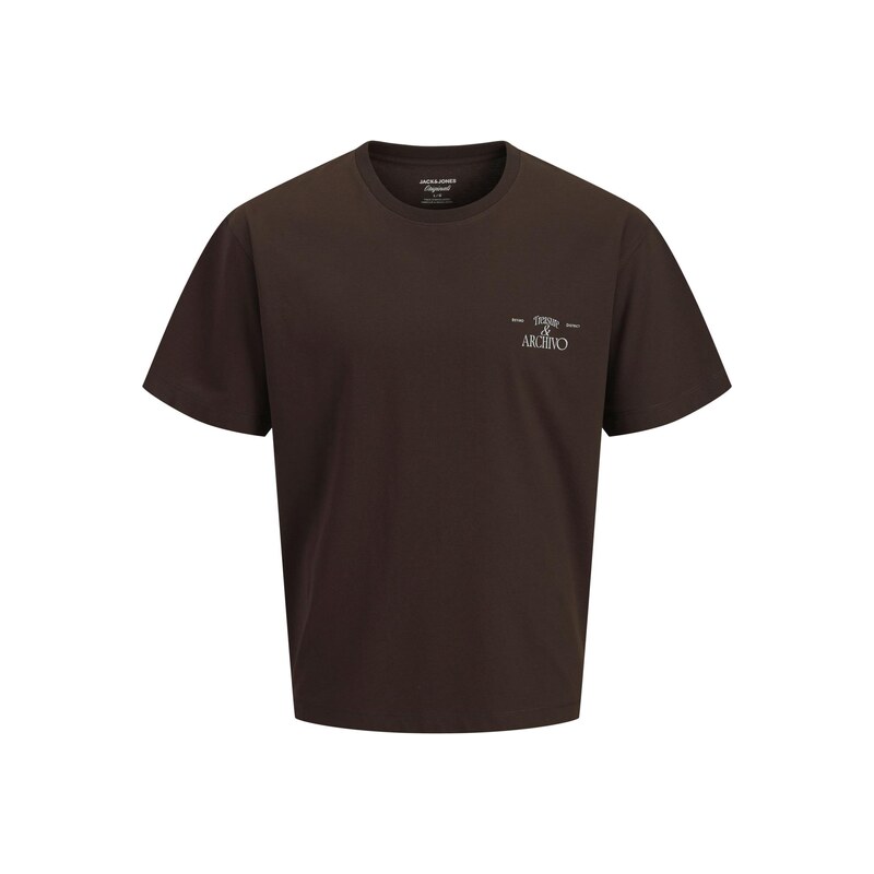JACK & JONES Tričko JORSALAMANCO nažloutlá / světlemodrá / hnědá