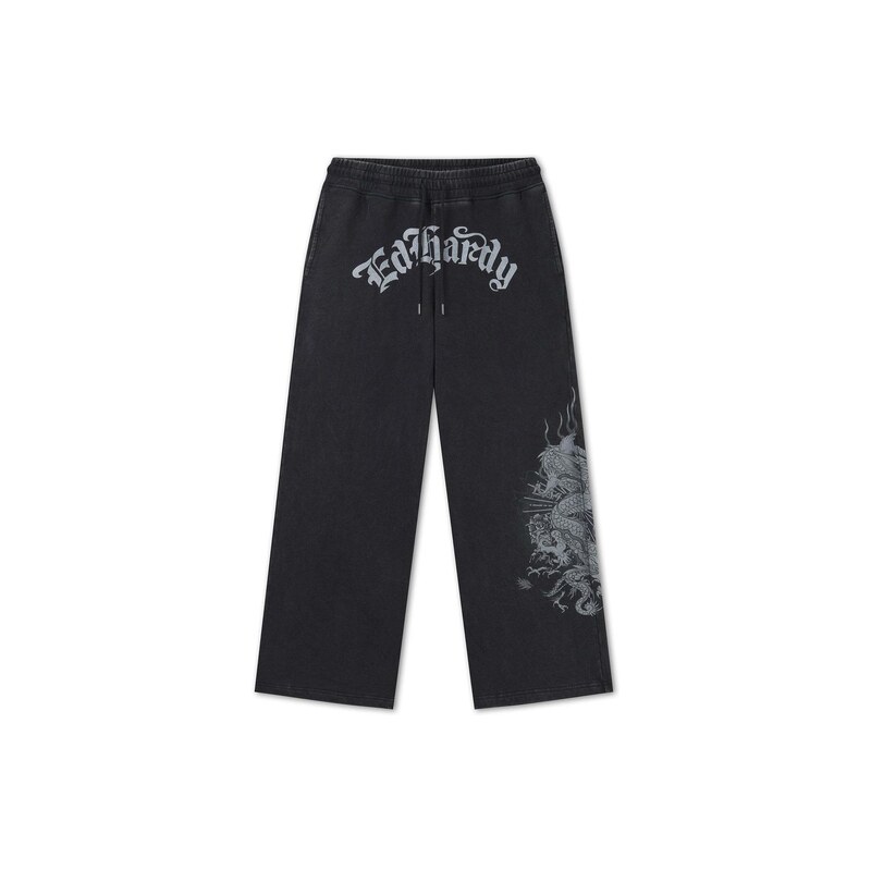 Ed Hardy Kalhoty černá / bílá